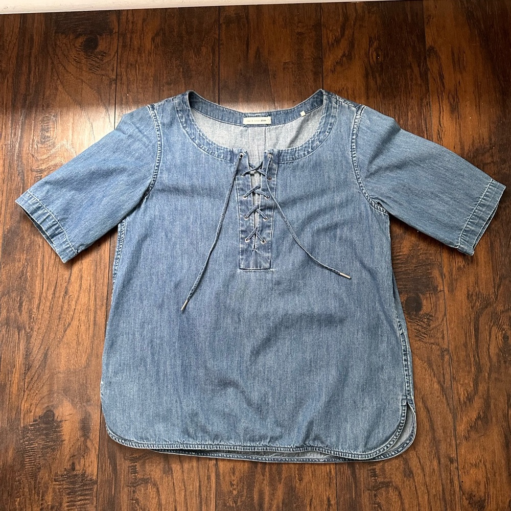 rag & bone Light Blue Denim Tunic